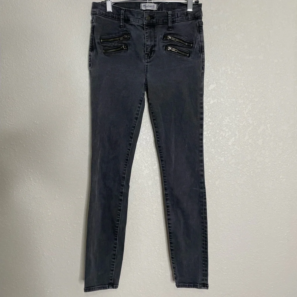 Madewell Black Hip Zipper Skinny Skinny Jeans 25